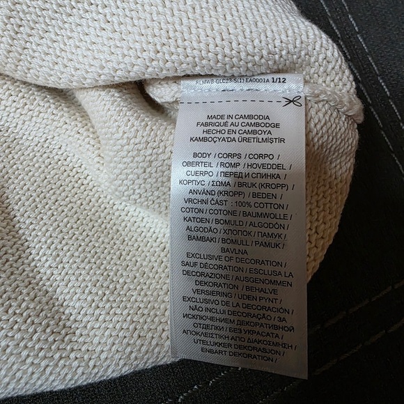 Lauren Ralph Lauren Women’s intarsia-knit cotton sweater cream various sizes - Picture 4 of 4